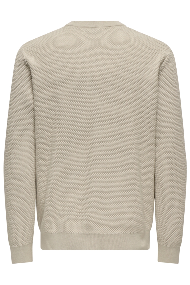 ONSMORGAN 12 STRUCTURE CREW KNIT NO 22033297 SILVER LINNING/ CLOUD DANCER
